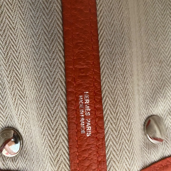 100% Authentic HERMES Garden Party 36 Handbag Orange Color w/ Palladium … - Picture 8 of 10